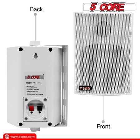 6.5"" Portable PA Speaker System Wireless Voice Amplifier with Two Microphone & Retro Cassette Tape Player, 2 Mic Input, USB & Line in Rechargeable Bat -  5 CORE, 300 KUB